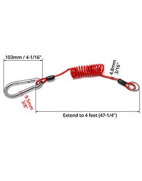 QWORK cable stretched to 4 ft showing usable extended length and flexibility benefit