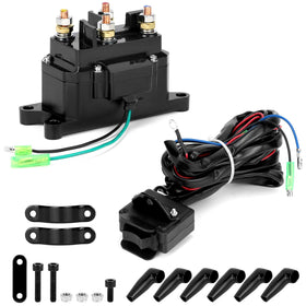 QWORK front housing view showing compact relay for durable winch control