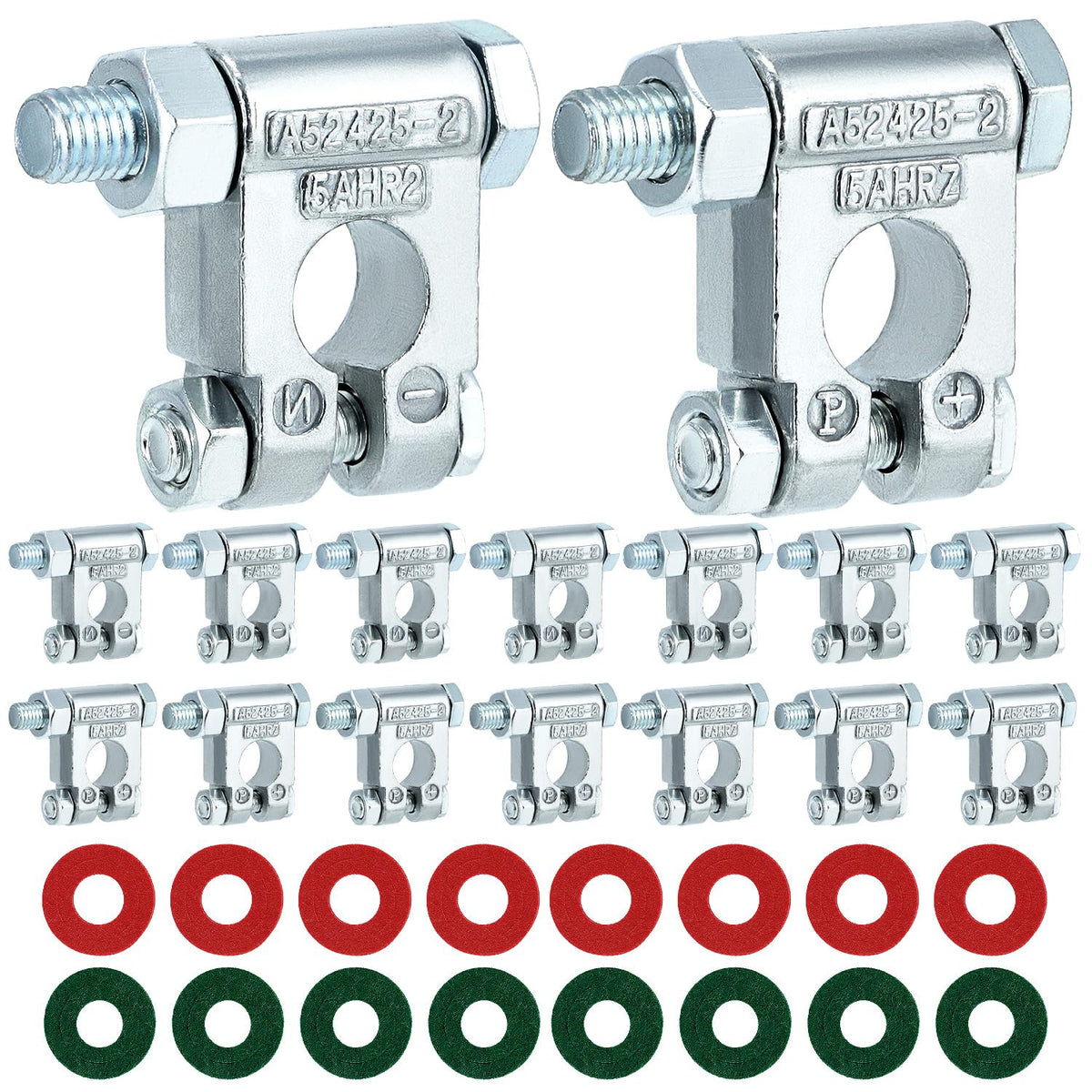 QWORK front packaging showing complete 8-pair terminal kit and benefits