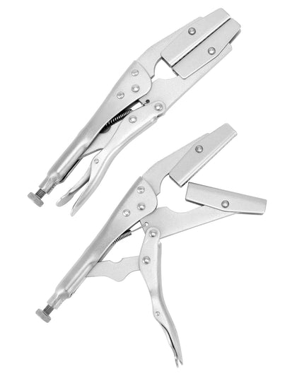 QWORK front view of two 10 inch pliers showing kit and benefit of immediate readiness