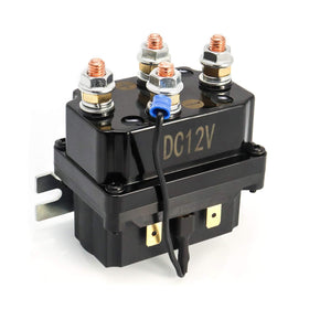QWORK front view solenoid relay showing terminals and mounting points, reliable replacement