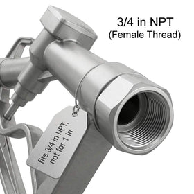 QWORK fuel nozzle aluminum shroud texture demonstrating durable corrosion-resistant finish