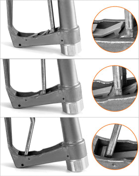 QWORK fuel nozzle label and stamping showing model details and pressure rating for safety