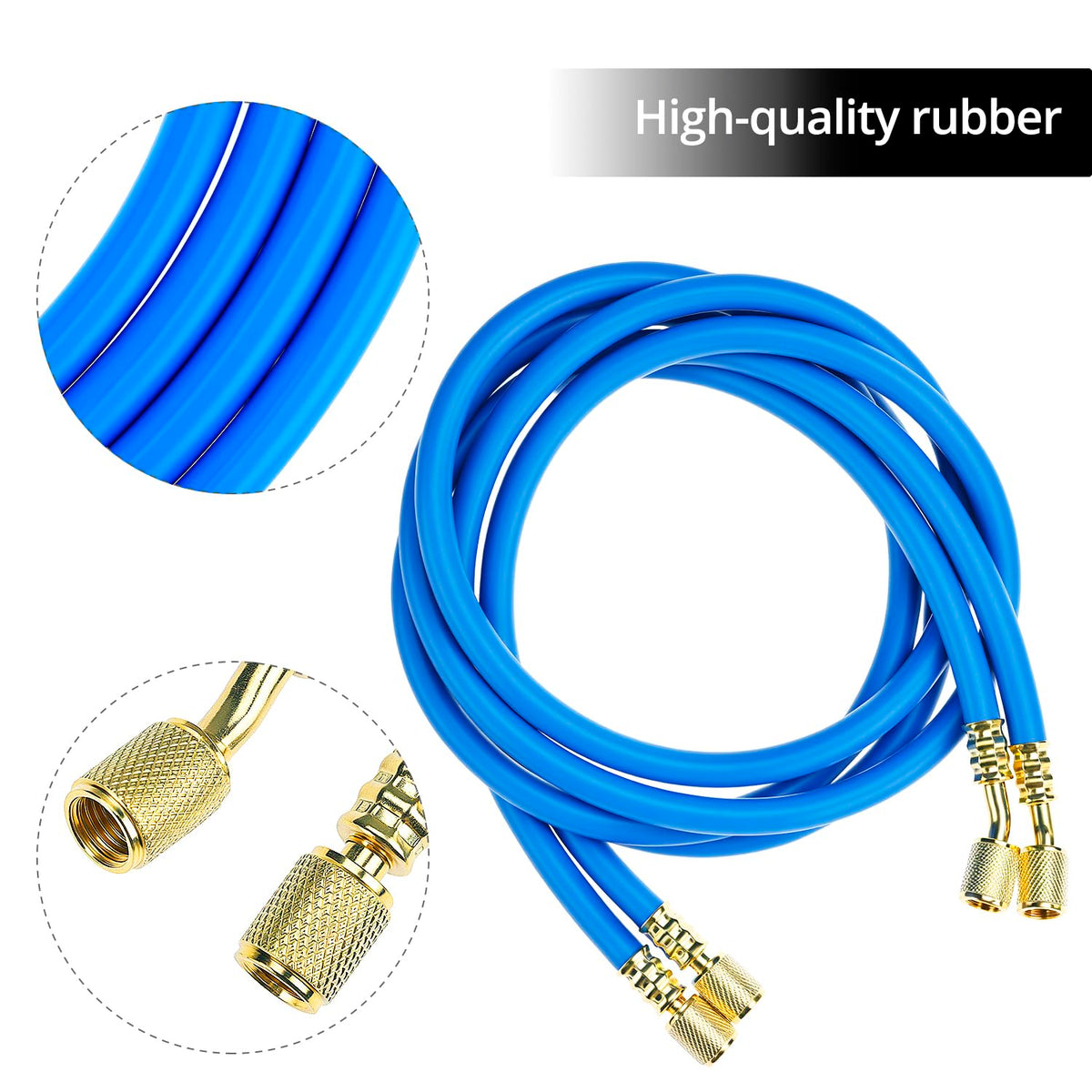 QWORK low-pressure gauge close-up with rubber coat for durable readings