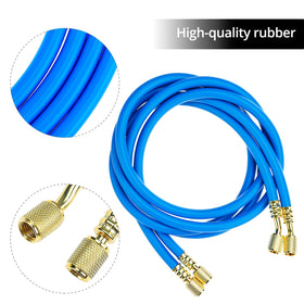 QWORK low-pressure gauge close-up with rubber coat for durable readings