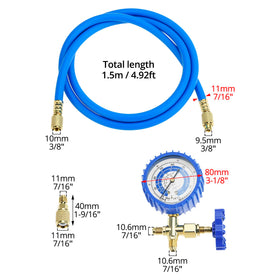 QWORK hoses connected to outdoor AC unit demonstrating practical use