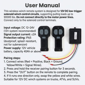 QWORK LED indicator lit on receiver showing clear signal feedback and operational confirmation