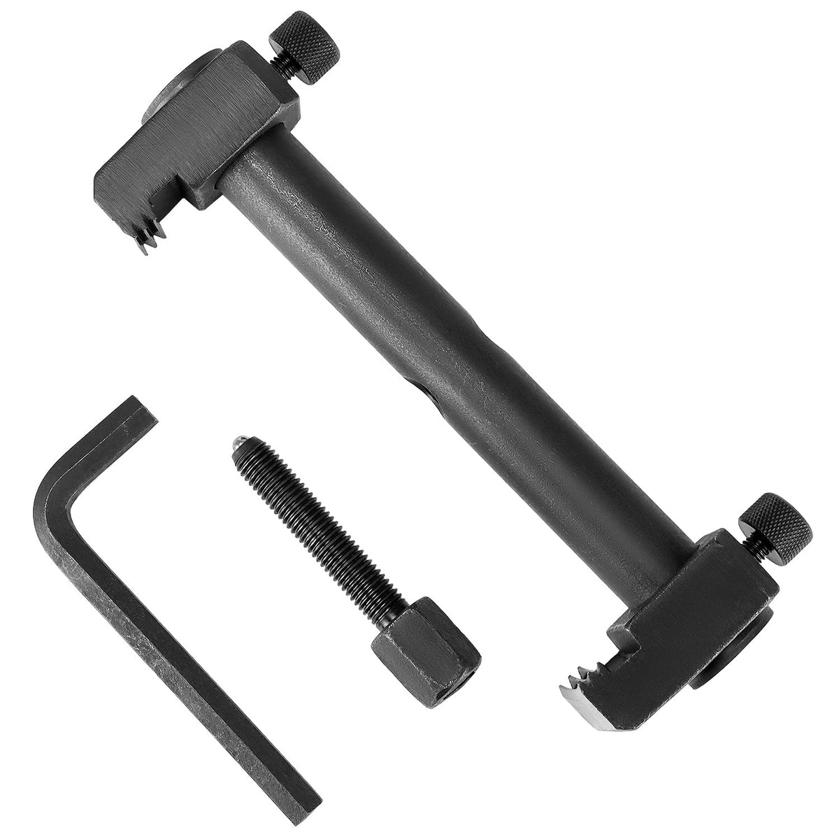 QWORK mounted on crankshaft pulley demonstrating secure grip and safe removal