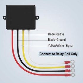 QWORK receiver close-up showing color-coded 5-wire harness for simplified, accurate installation