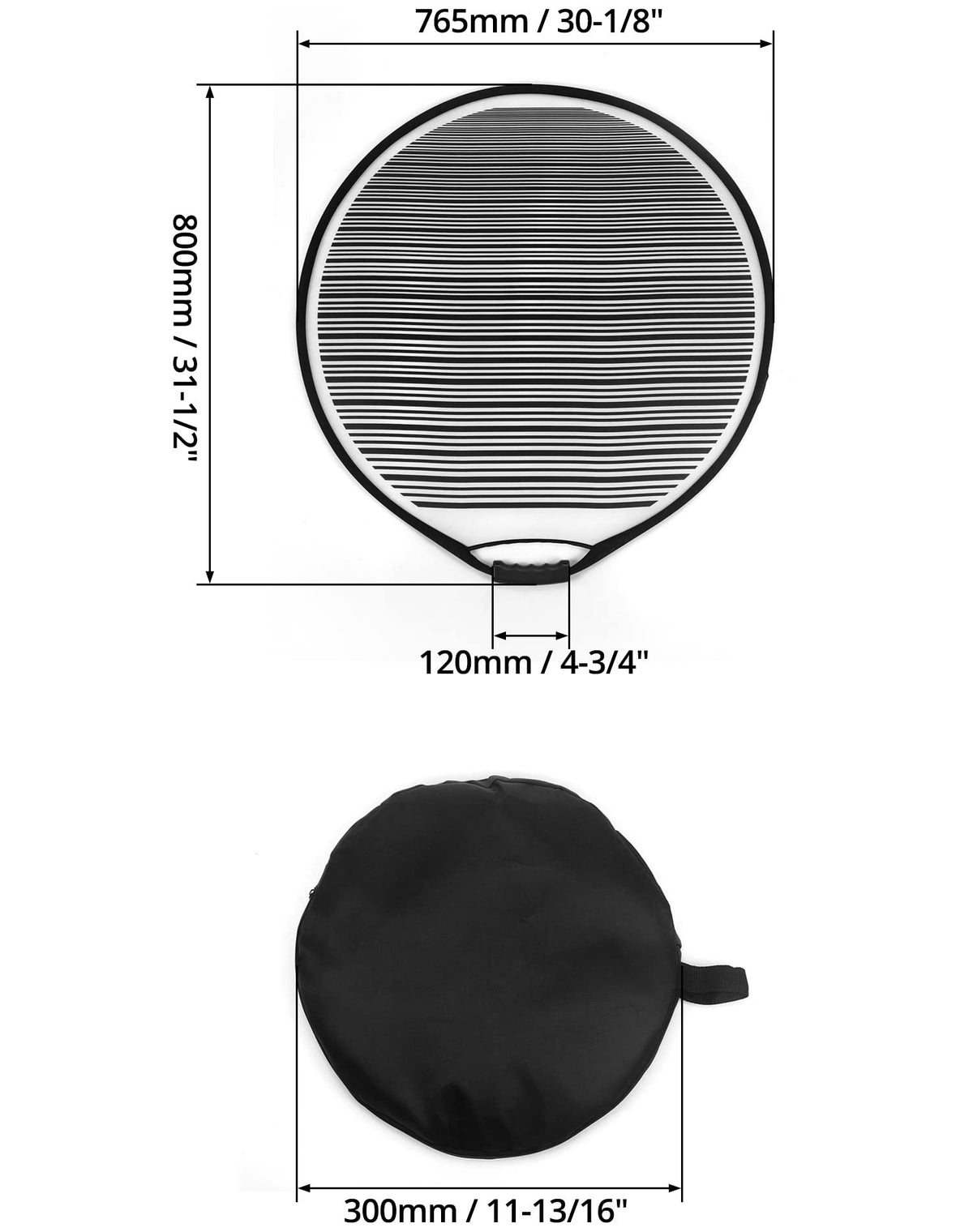 QWORK reflector board reflection detail highlighting contour distortions for detection