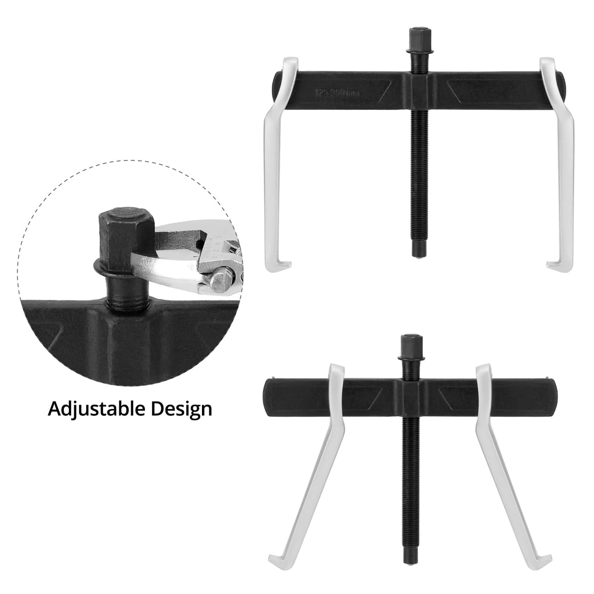 QWORK reversible jaws positioned for internal pulling to protect parts
