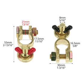 QWORK terminals next to ruler showing size accuracy and fitment benefit