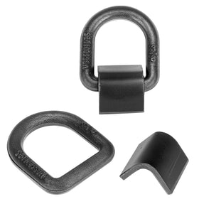 QWORK D-ring beside ruler for scale showing compact size and clear measurement