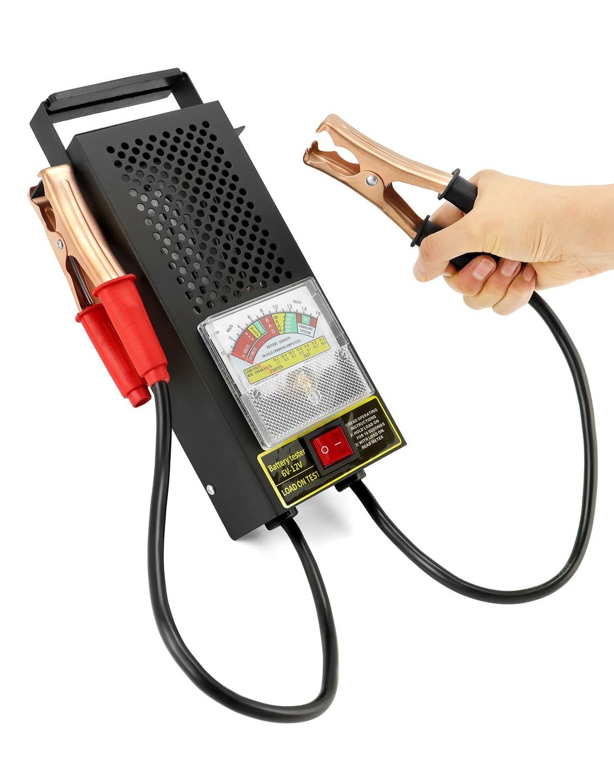 QWORK compact steel case with handle for easy transport and storage