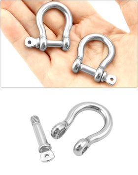 QWORK side profile of bow shackle illustrating D-shape for even load distribution