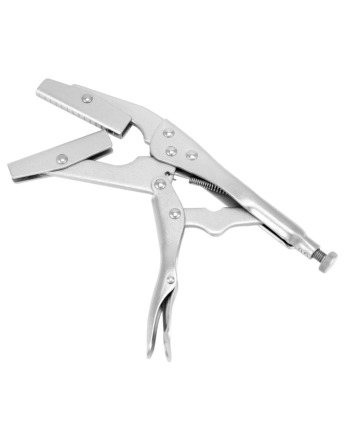 QWORK side profile highlighting self-locking latch for hands-free clamping benefit