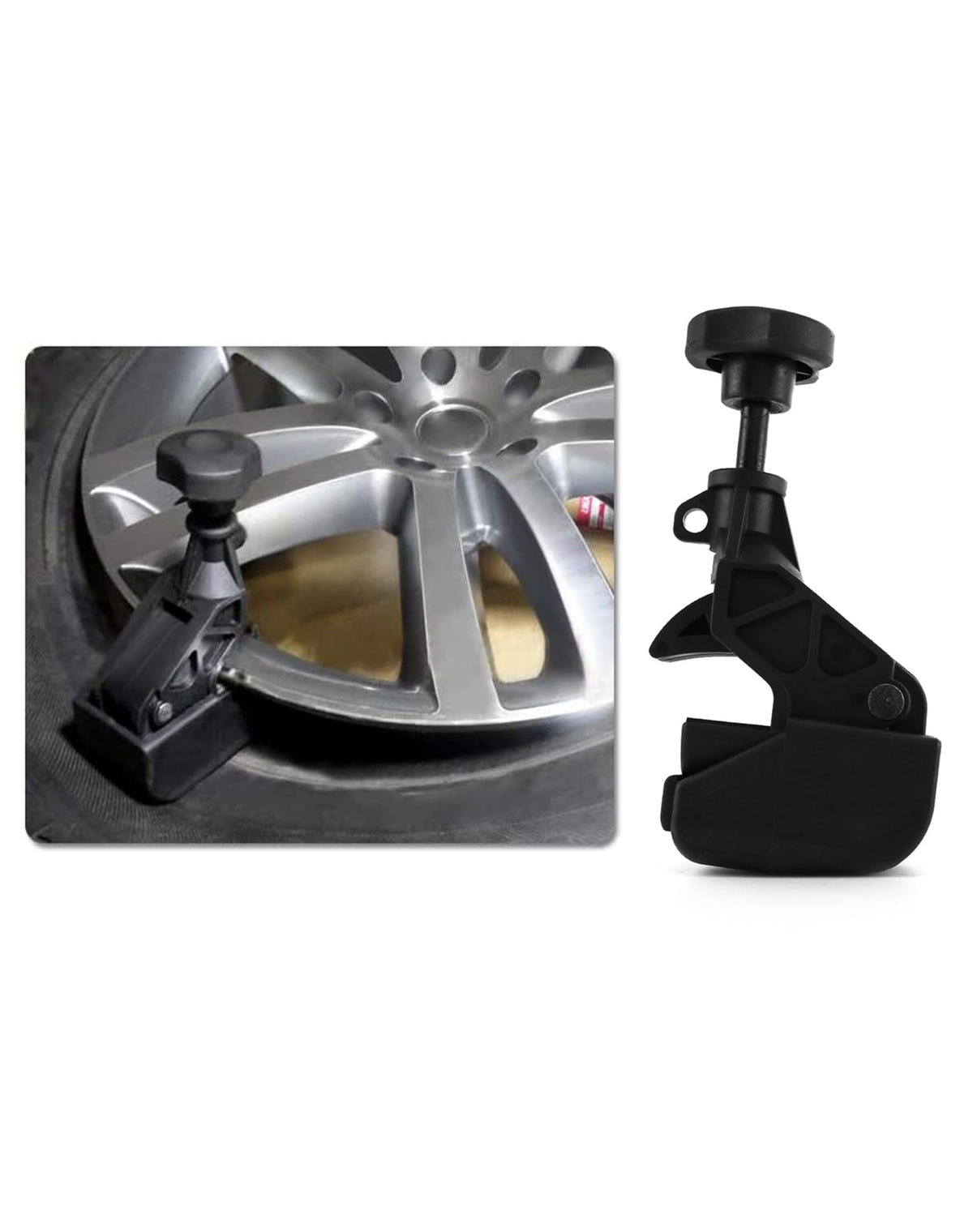 QWORK side profile showing rounded edges to protect wheel finish benefit