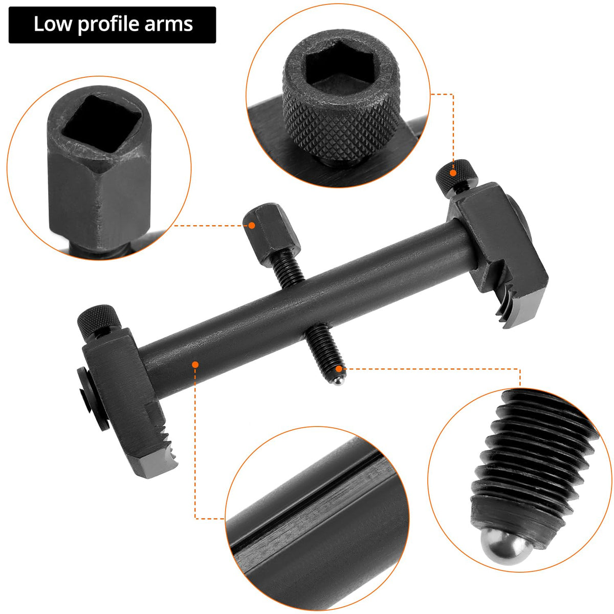 QWORK size scale comparison showing maximum jaw opening for versatile fit