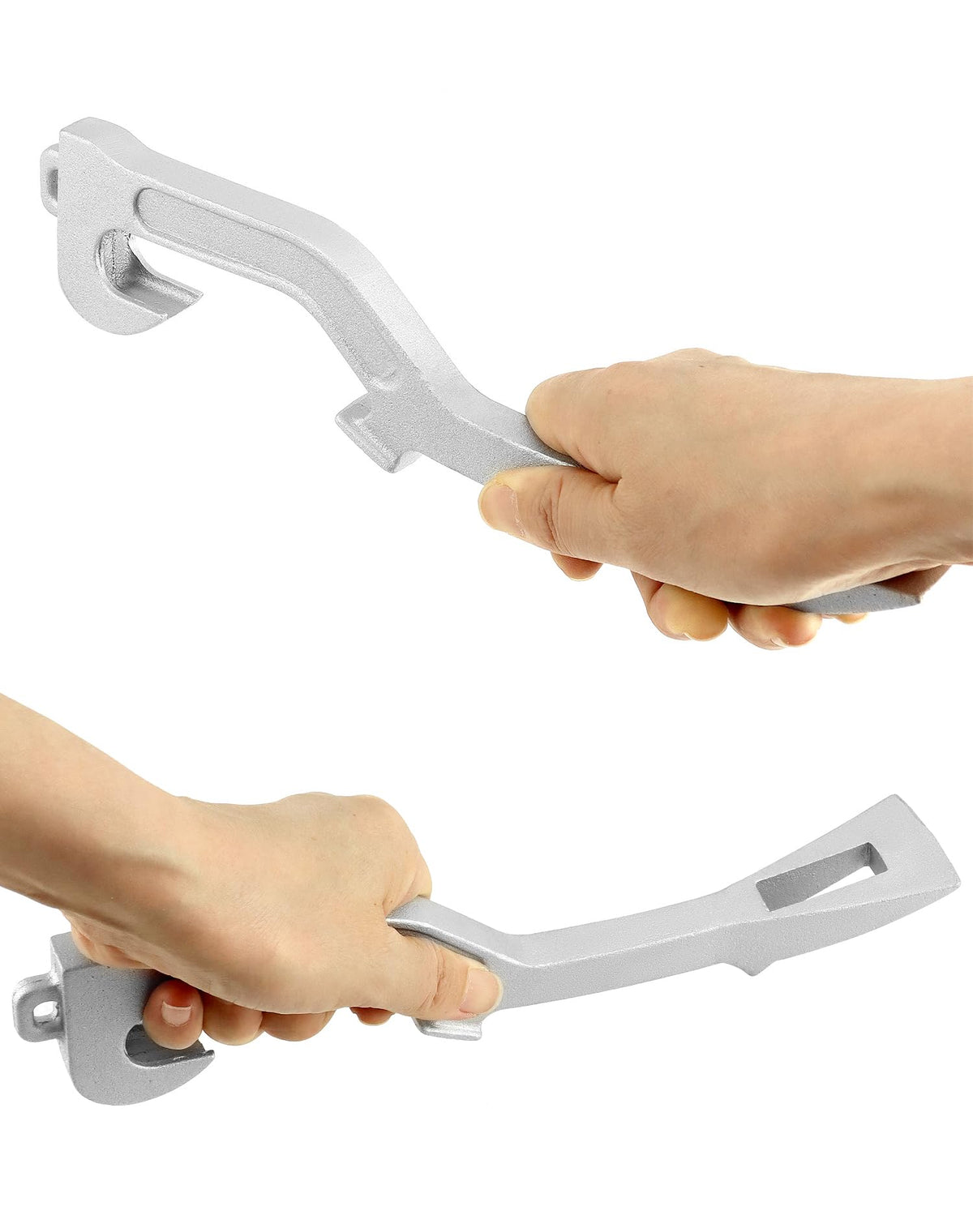 QWORK wrench tightening a hose coupling to speed connection safely