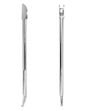 QWORK tapered carbon-steel tip close detail for easier insertion and release