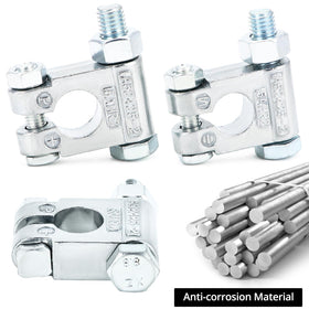 QWORK terminal clamped with 3/8" bolt showing secure lug mounting benefit