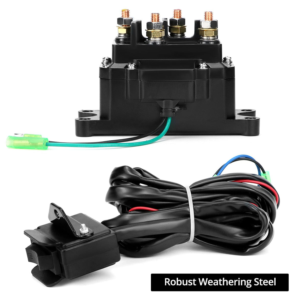 QWORK rocker thumb switch kit mounted, offering easy ergonomic control