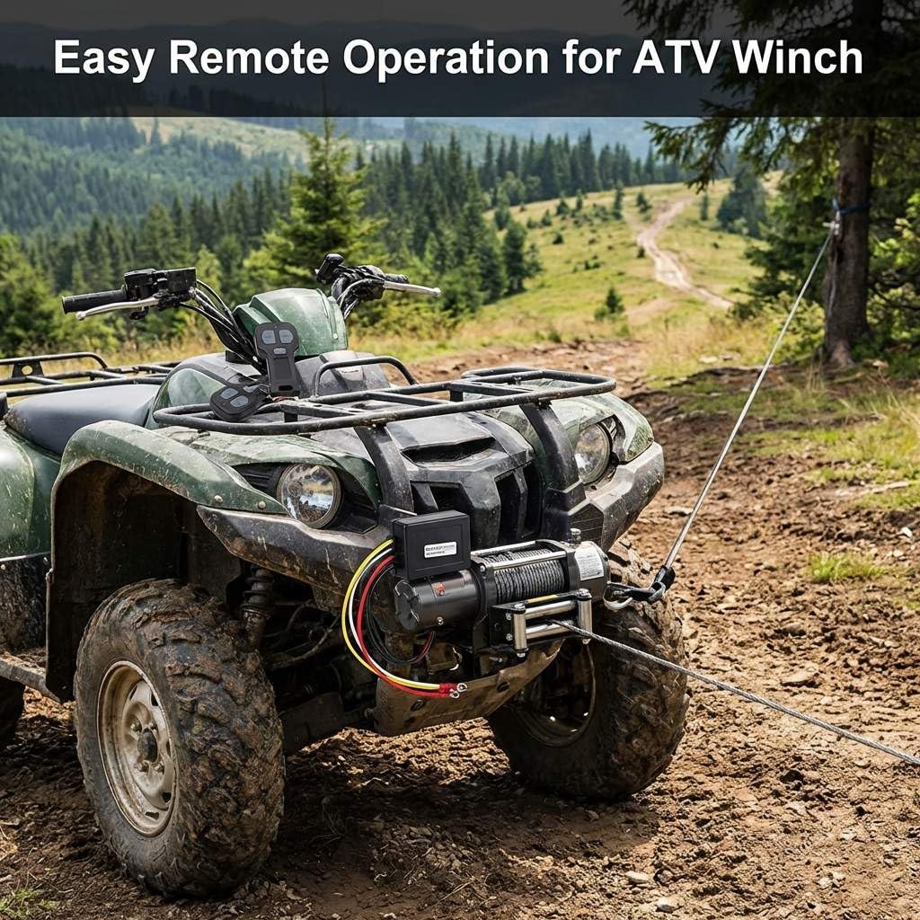 QWORK transmitter back with battery compartment visible for quick battery replacement benefit