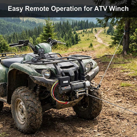 QWORK transmitter back with battery compartment visible for quick battery replacement benefit