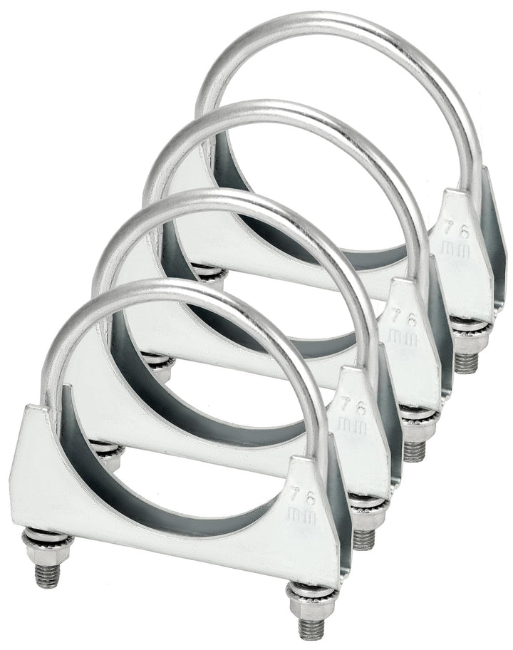 QWORK front view of 4-pack exhaust clamps showing contents and packaging benefit