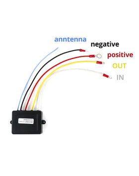 QWORK weather-resistant receiver mounted outdoors demonstrating IP65 protection against dust and splashes