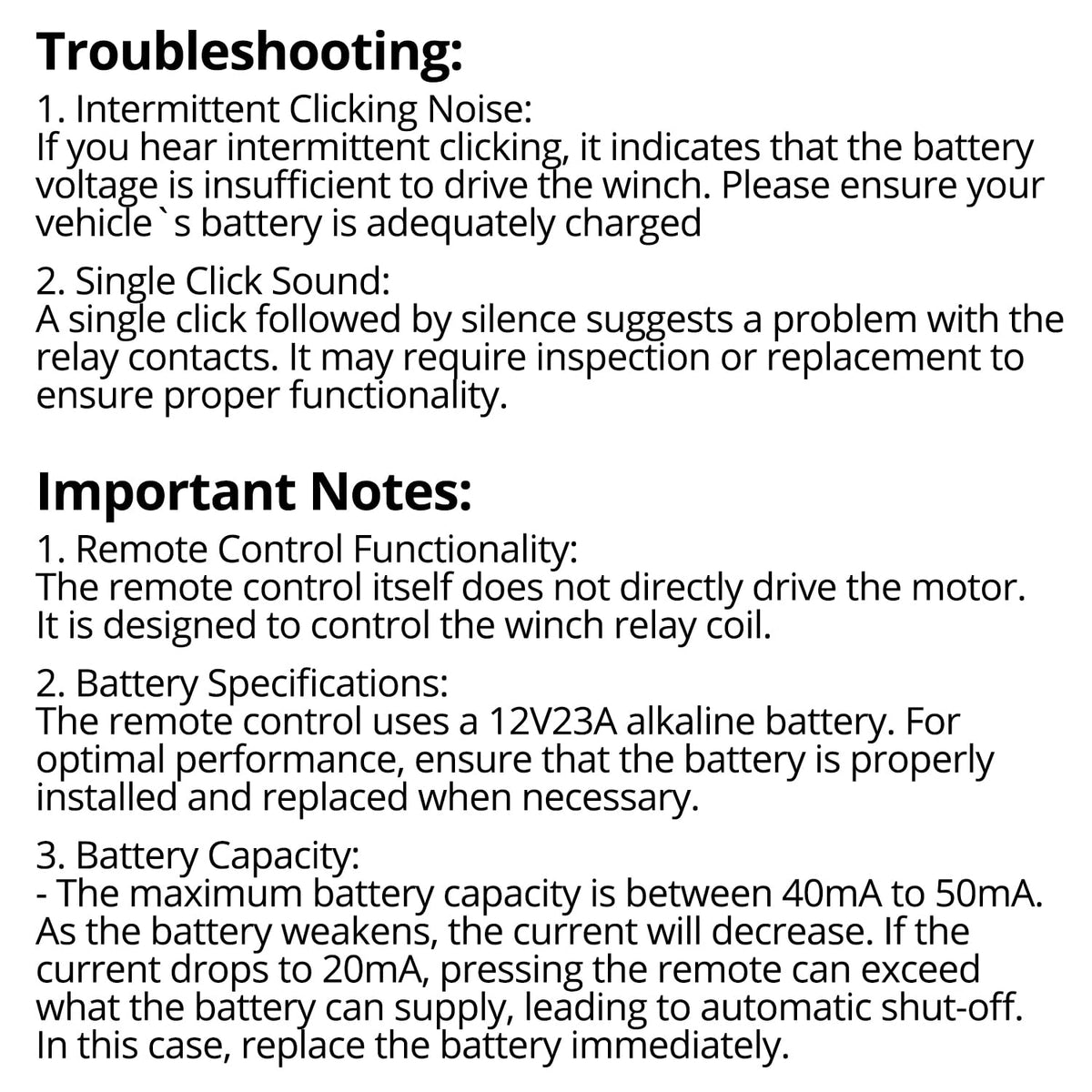 QWORK wireless receiver mounted near winch for clear remote control benefit