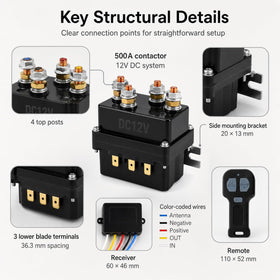 QWORK color-coded wiring close-up simplifies installation and reduces hookup errors