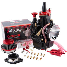 QXBER PWK 24mm carburetor front view showing body and inlet, improved airflow benefit