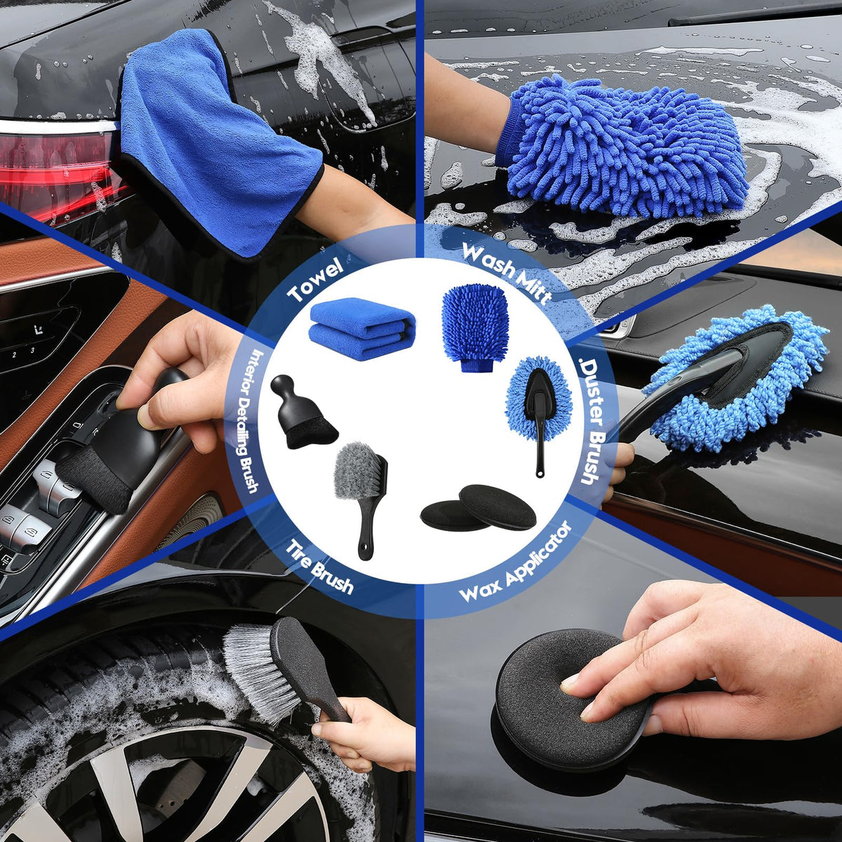 qydipclin microfiber towels and applicators leaving streak-free finish