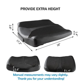 QYILAY dimensions size scale showing universal fit for most car seats