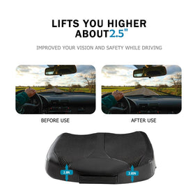 QYILAY installed in driver seat boosting visibility and posture benefit