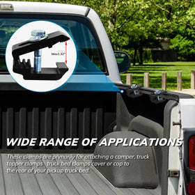 QYMOPAY clamp installed on truck bedrail demonstrating secure attachment benefit