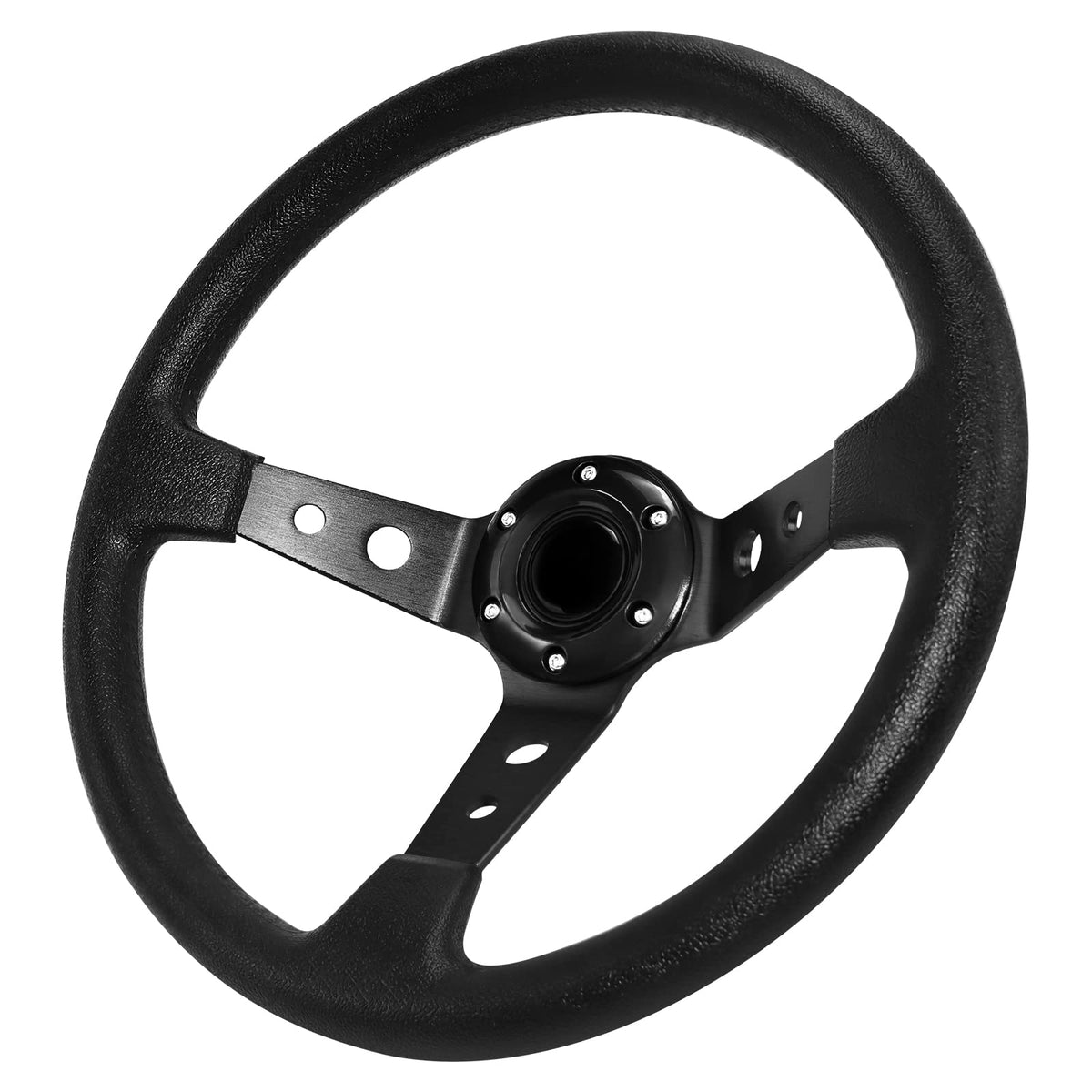 QYMOPAY front view showing deep-dish wheel and horn, improved control