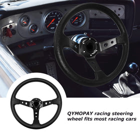 QYMOPAY installed in JDM car interior for sporty driving position
