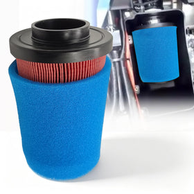 QYMOTO front view of air filter showing fitment and clean design for easy replacement