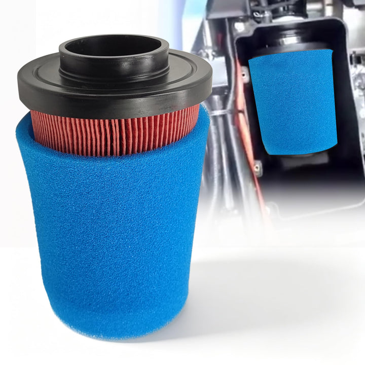 QYMOTO front view of air filter showing fitment and clean design for easy replacement
