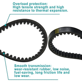 QYMOTO belt seated on pulley demonstrating correct engagement and smooth transfer