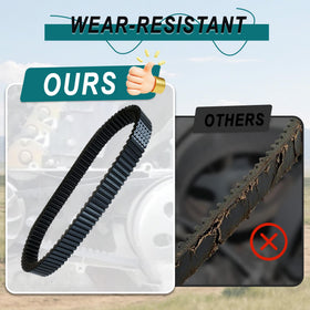 QYMOTO CFMOTO belt next to ruler for scale helping confirm correct size