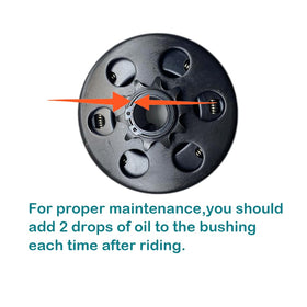 QYMOTO clutch installed on a mini bike demonstrating direct bolt-on replacement