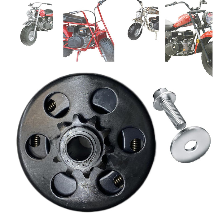 QYMOTO front view clutch showing robust 10-tooth design and reliable fit