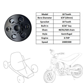 QYMOTO clutch held in hand to show scale and suitability for small-engine projects