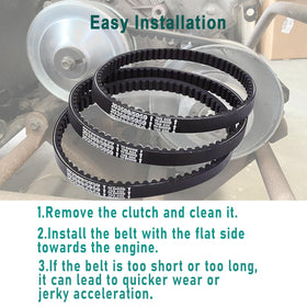 QYMOTO belt installed in a torque converter demonstrating secure power transfer