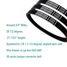 QYMOTO belt length measurement view showing correct fit dimensions