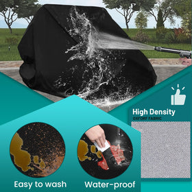 QYMOTO side profile of cover on kart demonstrating full-body weather shield
