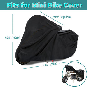 QYMOTO mini bike cover close fabric texture highlighting durability